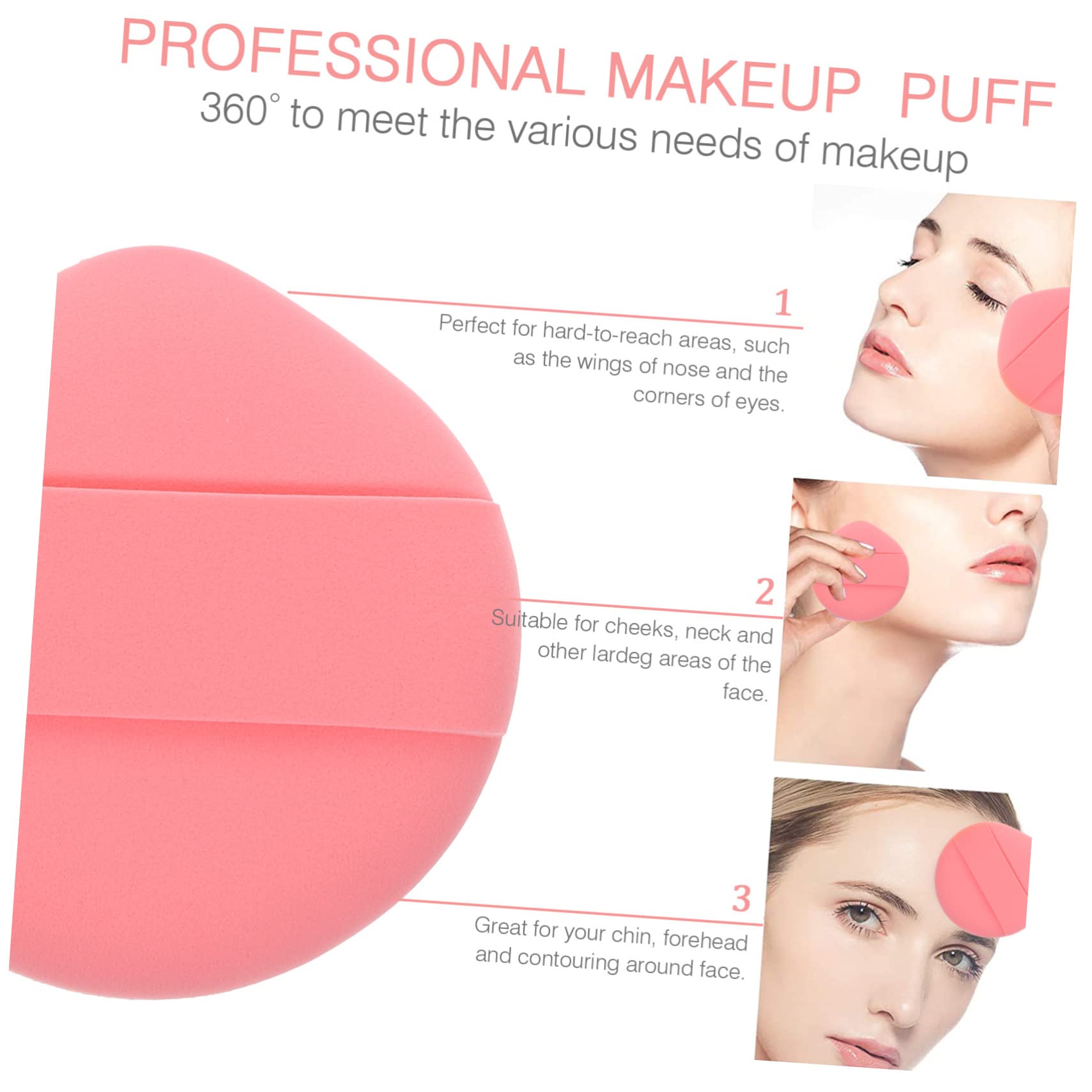 Didiseaon 12 Pz piumino da cipria spugne di bellezza per il trucco applicatore per il trucco in spugna spugnetta per fondotinta spugna per il trucco doppia faccia nastro