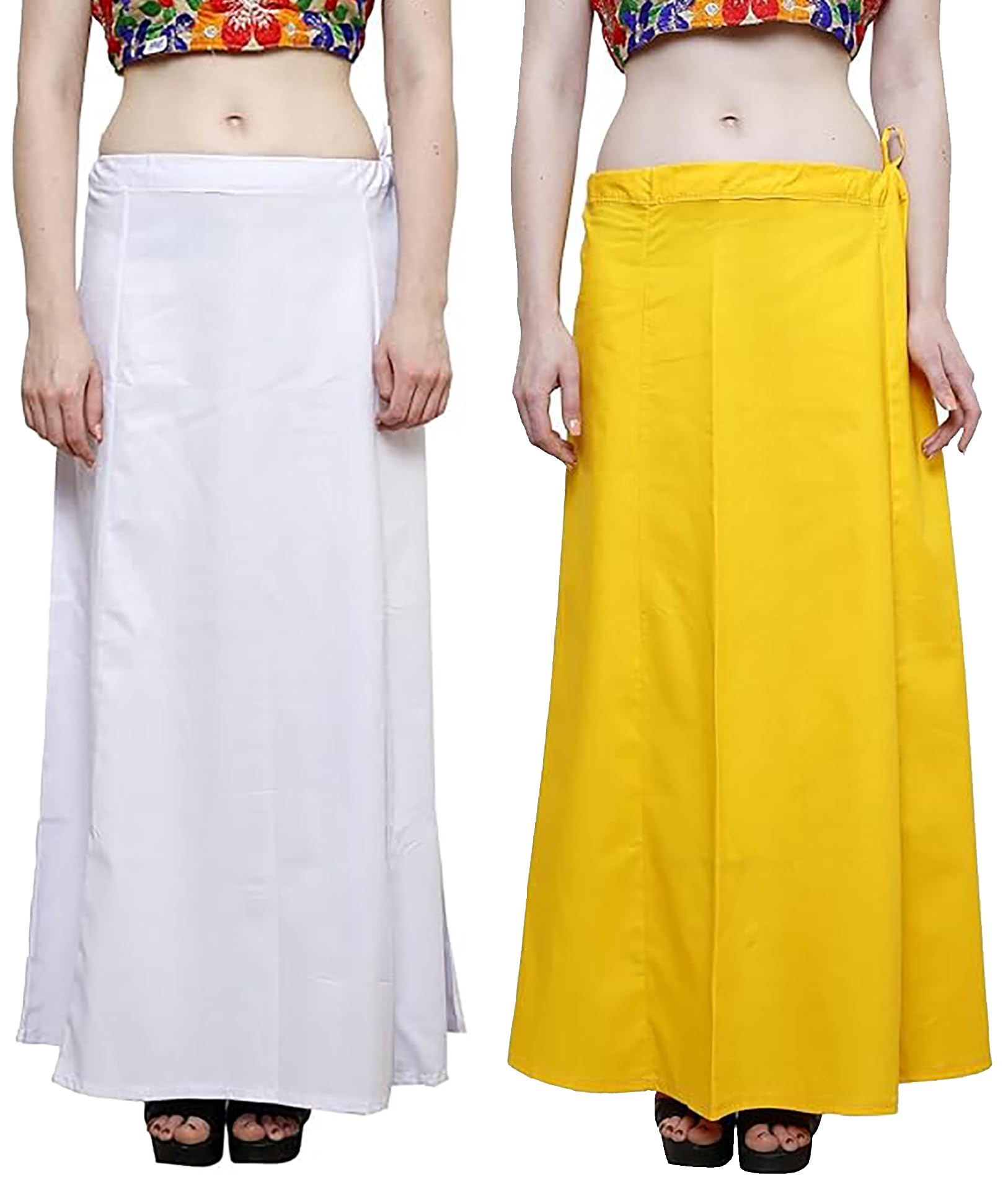 decofin Women's Plain Pure Cotton Inskirt Saree Petticoat-picture-44