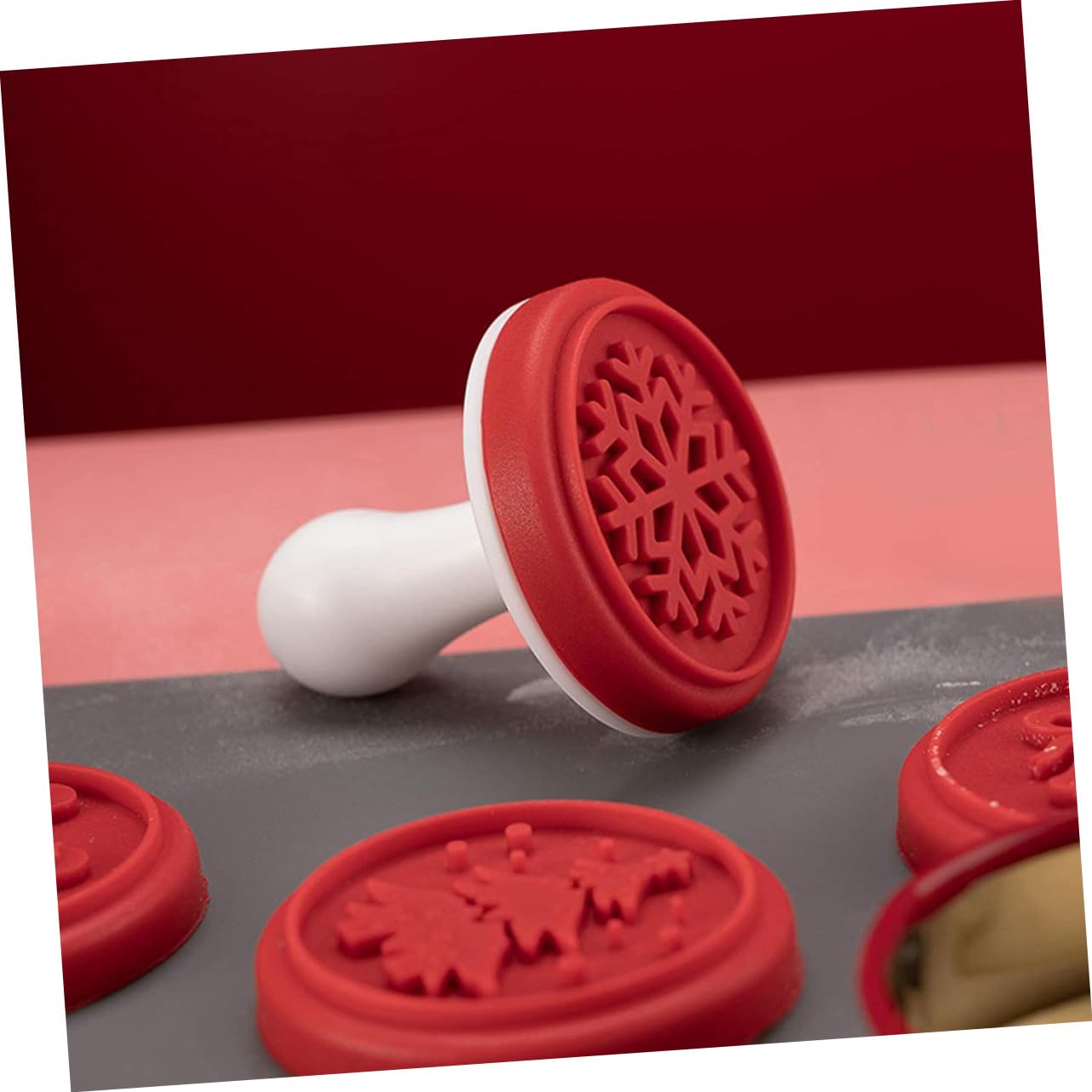 Alipis 4 Juegos De Sellos De Galletas Suministros De Fiesta De Navidad Decoración De Fiesta De Navidad Cortador De Galletas De Sello De Galletas Galletas Molde Decorativo Para