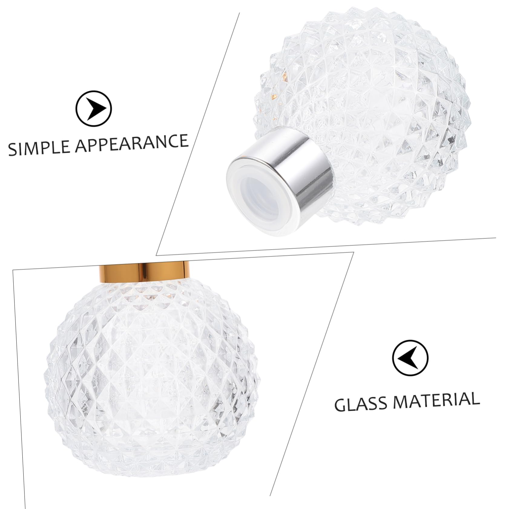 Mipcase Boccette Profumo Ricaricabili in Vetro 6 Pezzi, 100ml, Lavabili e Riutilizzabili per Oli Essenziali, Regalo di Natale Colore Casuale
