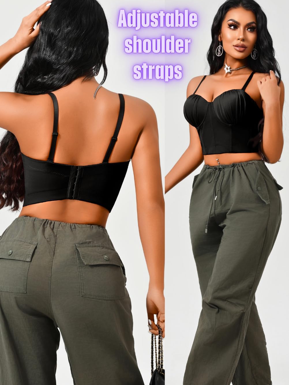 Kaei&Shi Sexy Corset Tank Top,Summer Sleeveless Crop Bustier Top for Women Going Out - Image 3