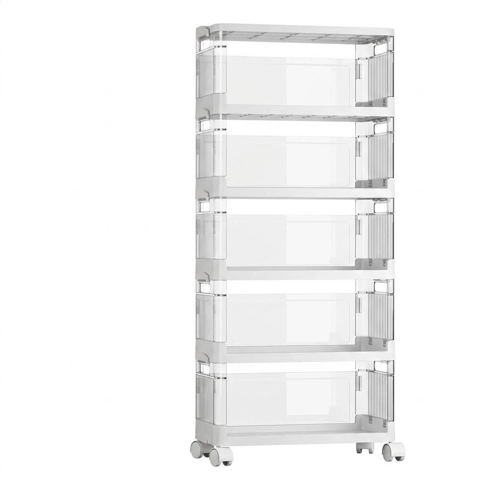 ZYYANSHOP Kitchen Storage Cart Multi-tier Rolling Storage Cart Movable Snack and Toy Organizer Shelf Mobile(Large)