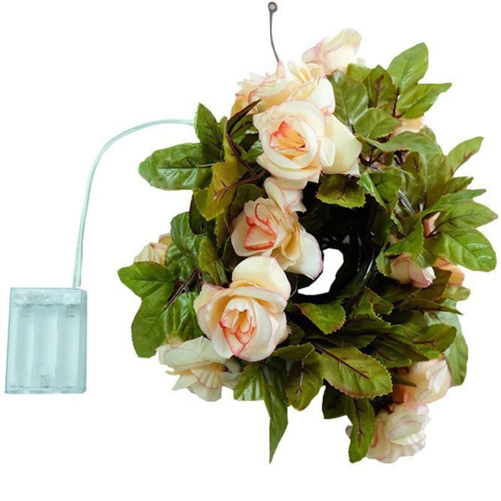 Aolyty Rose Flower String Lights, LED Flower Fairy String Light Battery Operated Garland Lights for Home Wedding Party Birthday Valentine's Day Indoor Outdoor Decoration (32.8ft(100LEDs))