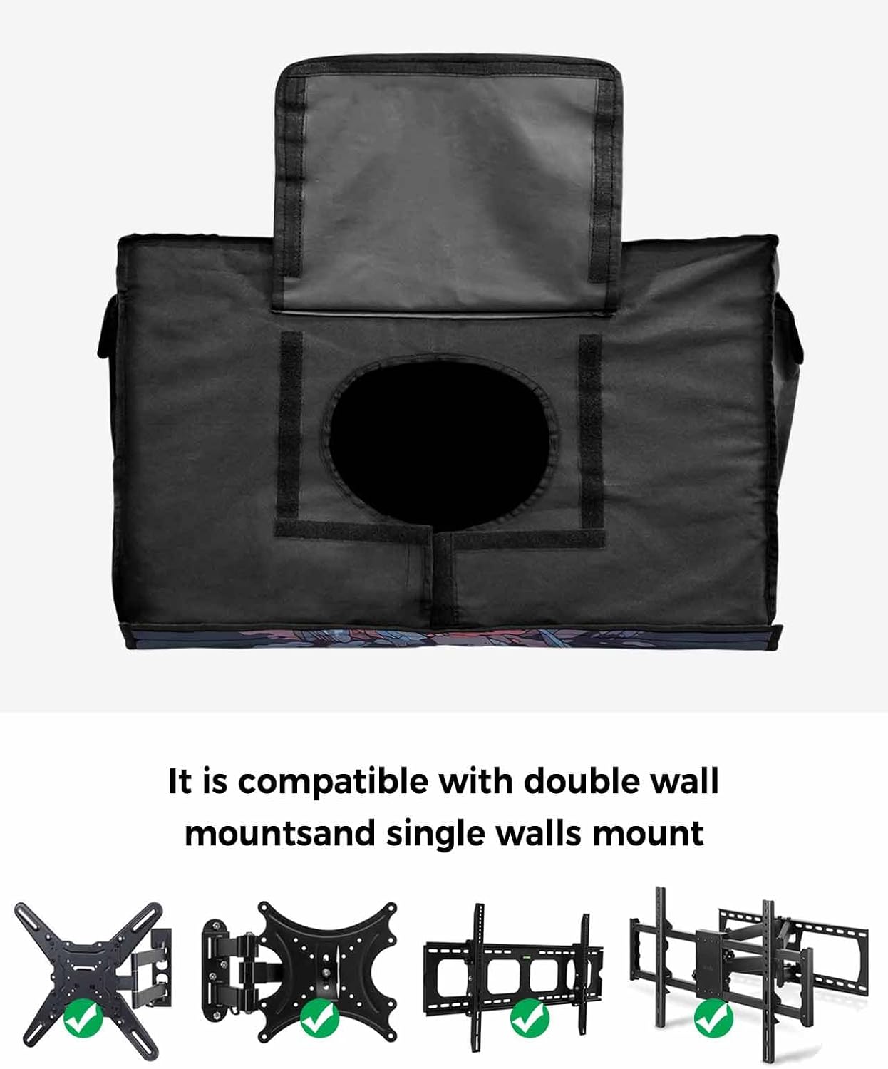 Outdoor TV Cover Sports Astronaut Baseballs Art Pattern Waterproof and Weatherproof 30"-32" LCD Movable Shield TV Display Screen Protector Outside Television Covers
