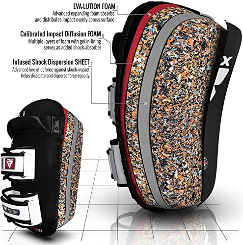 image for RDX Thai Pads for Kickboxing Muay Thai with Solid Handle Grip, Maya Hi