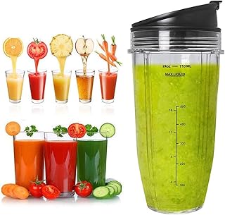 Makluce N/P Ninja 24oz Replacement Cups,Juice Cup,Blender Replacement Bottle Cup Dishwasher Safe 24oz Bottle Cup With Lid Compatible For Nutri Ninja Series Blenders Fruits Juice Cup big sale