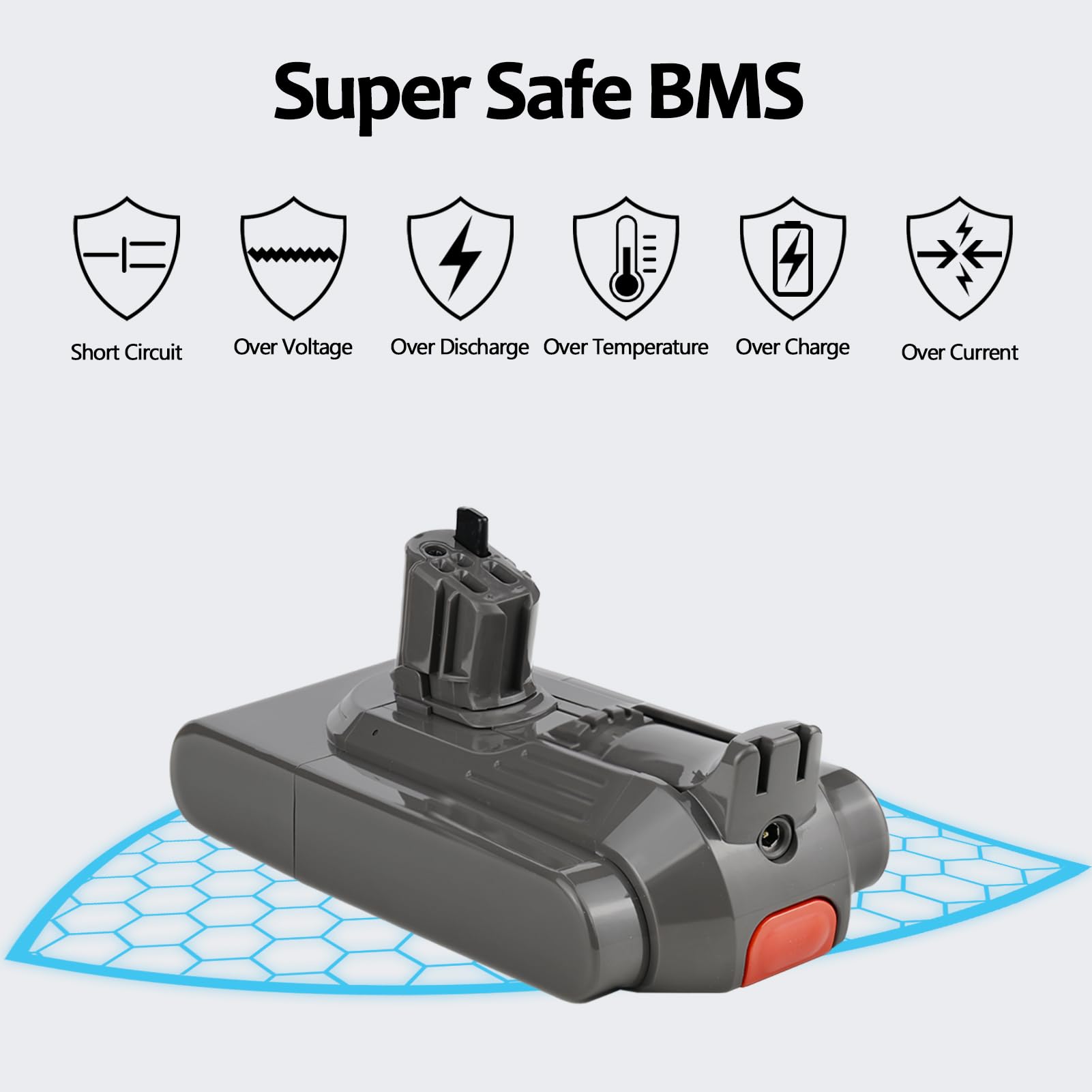 Qwenoer 25.2V 6.0Ah Click-in Replace for DYS V11 Battery