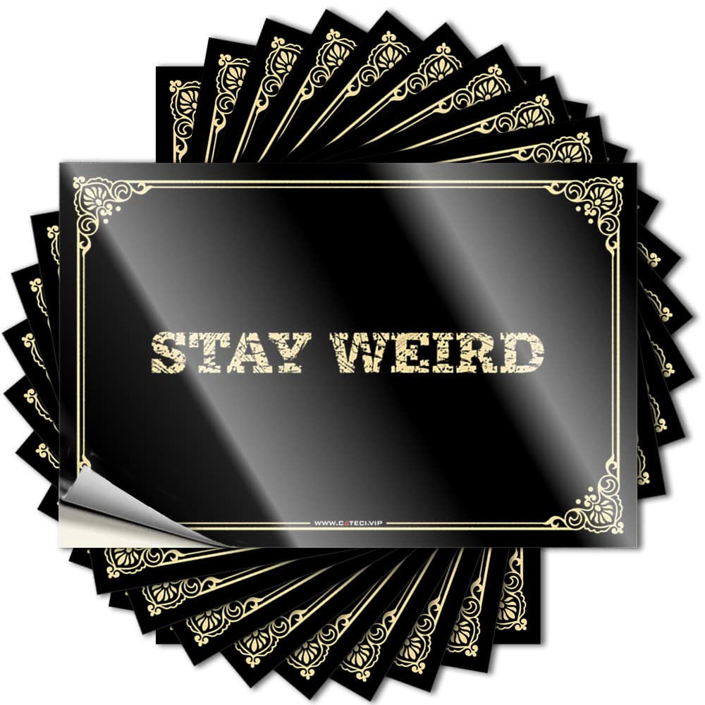 Fzfn Colour Bumper Cool Bedroom Accessories Easy Apply | Stay Weird Half Case Peel And Stick(12X18cm)