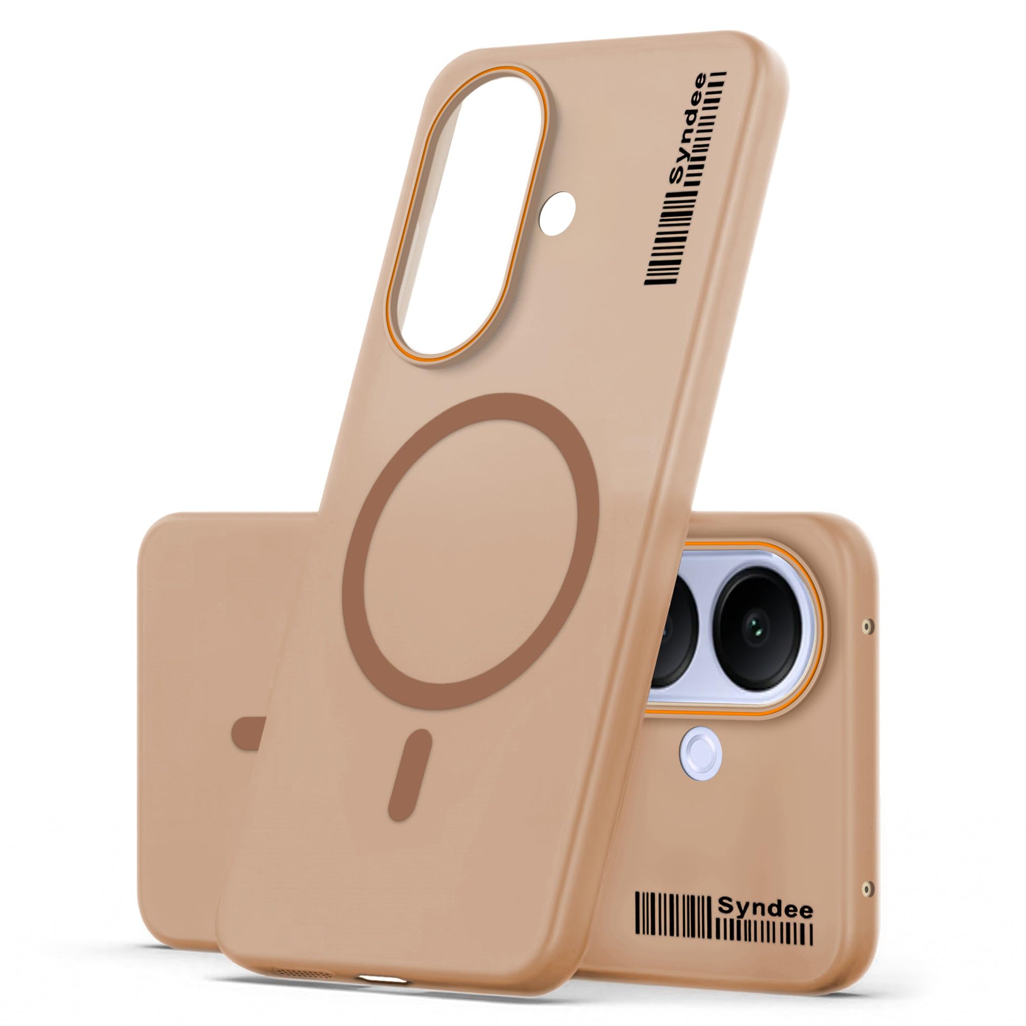 DL3 Mobilak Case Back Cover for Vivo V60 Lite 5G/4G, Sleek Frosted Translucent Back Only Compatible with Wireless Magnetic Accessories | Anti-Scratch Shockproof Phone Case