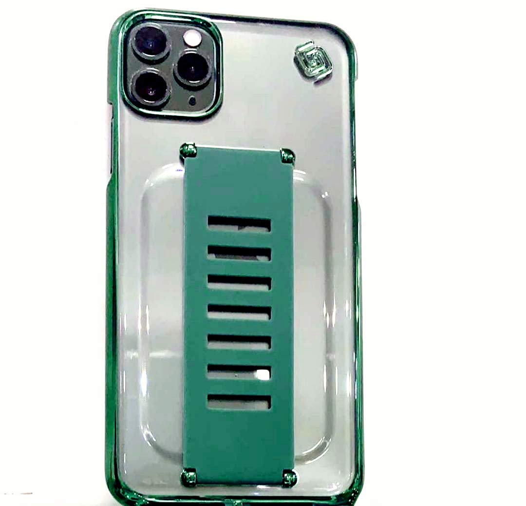 Grip2U Case Cover Slim Series for iphone 11- Green-Silver