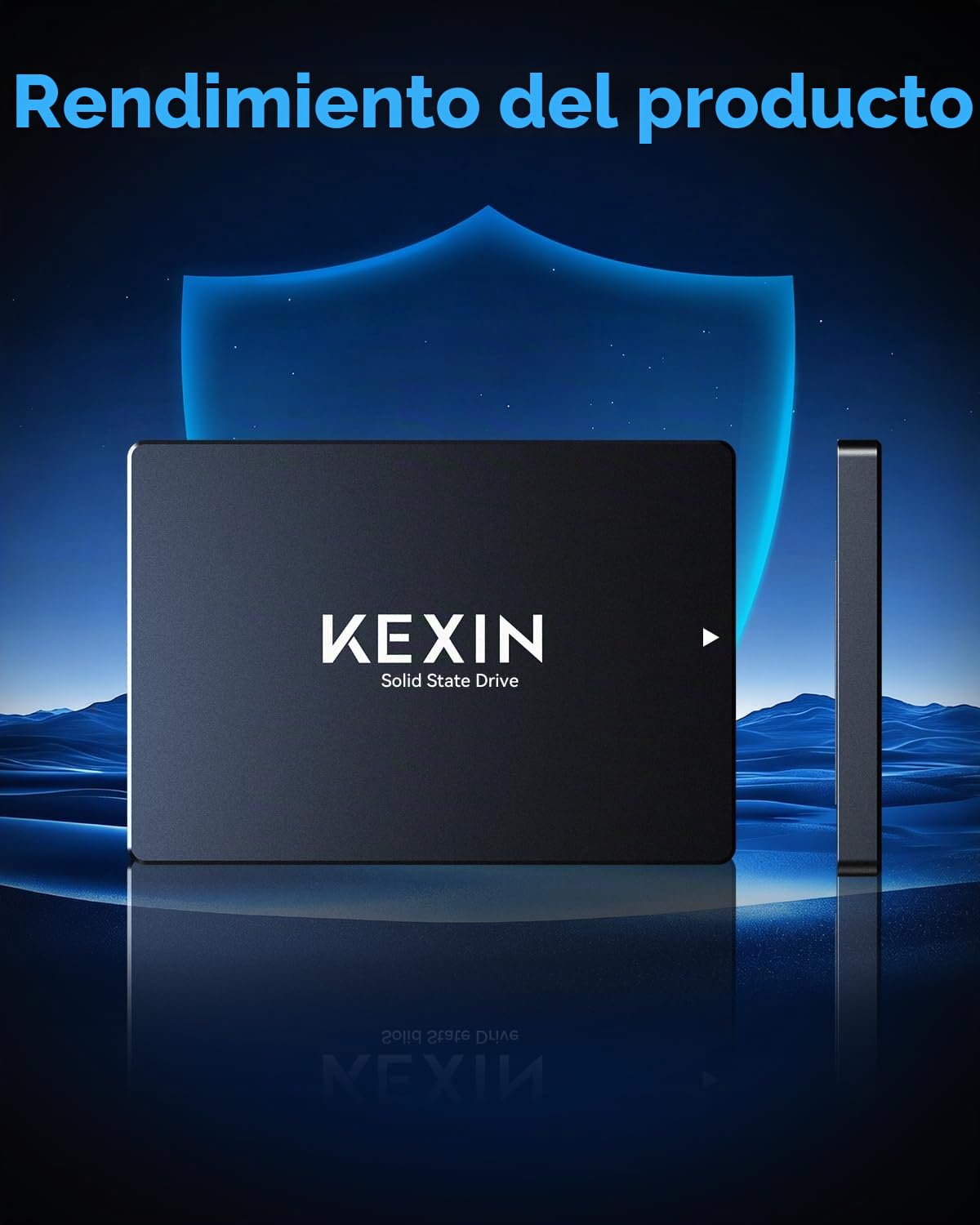 KEXIN SSD Interno SATA III de 2,5 Pulgadas, 64 GB: hasta 280 MB/s de Lectura y 250 MB/s de Escritura, SSD de Alta Velocidad para portátiles y PC de sobremesa