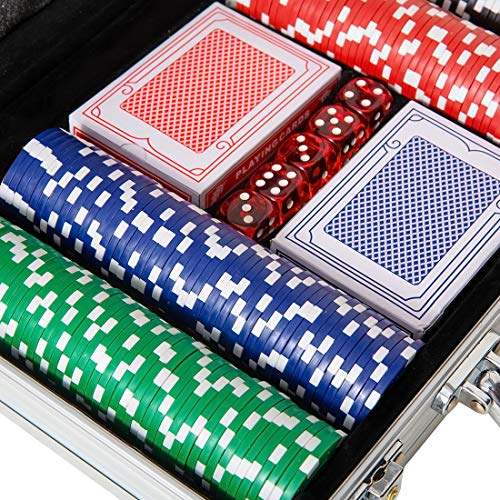 Tocebe Poker Chip Set, 200PCS Poker Chips with Aluminum Case, 11.5 Gram Poker Set for Texas Holdem Blackjack Gambling - Thumbnail 5