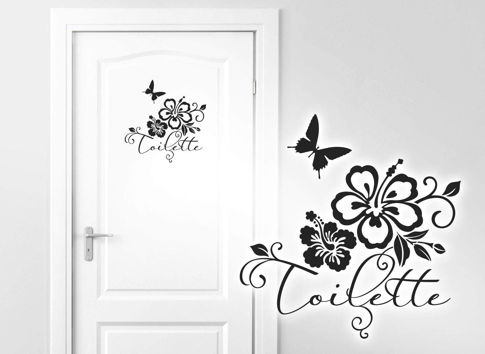 Adesivo per porta Fantasia fiori astratta