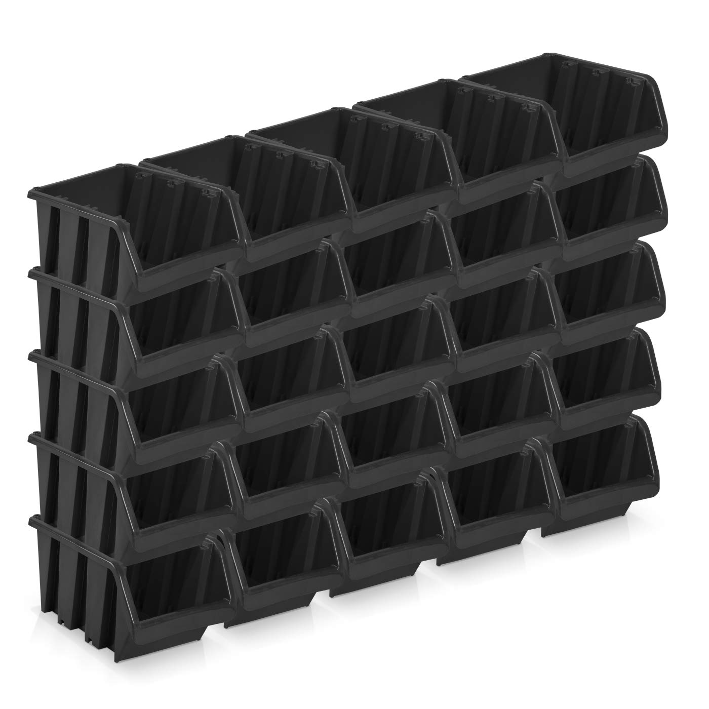 Opbergbox iDesign Drawers met 3 Laden Zwart (16,5 x 17,8 x 16,5 cm