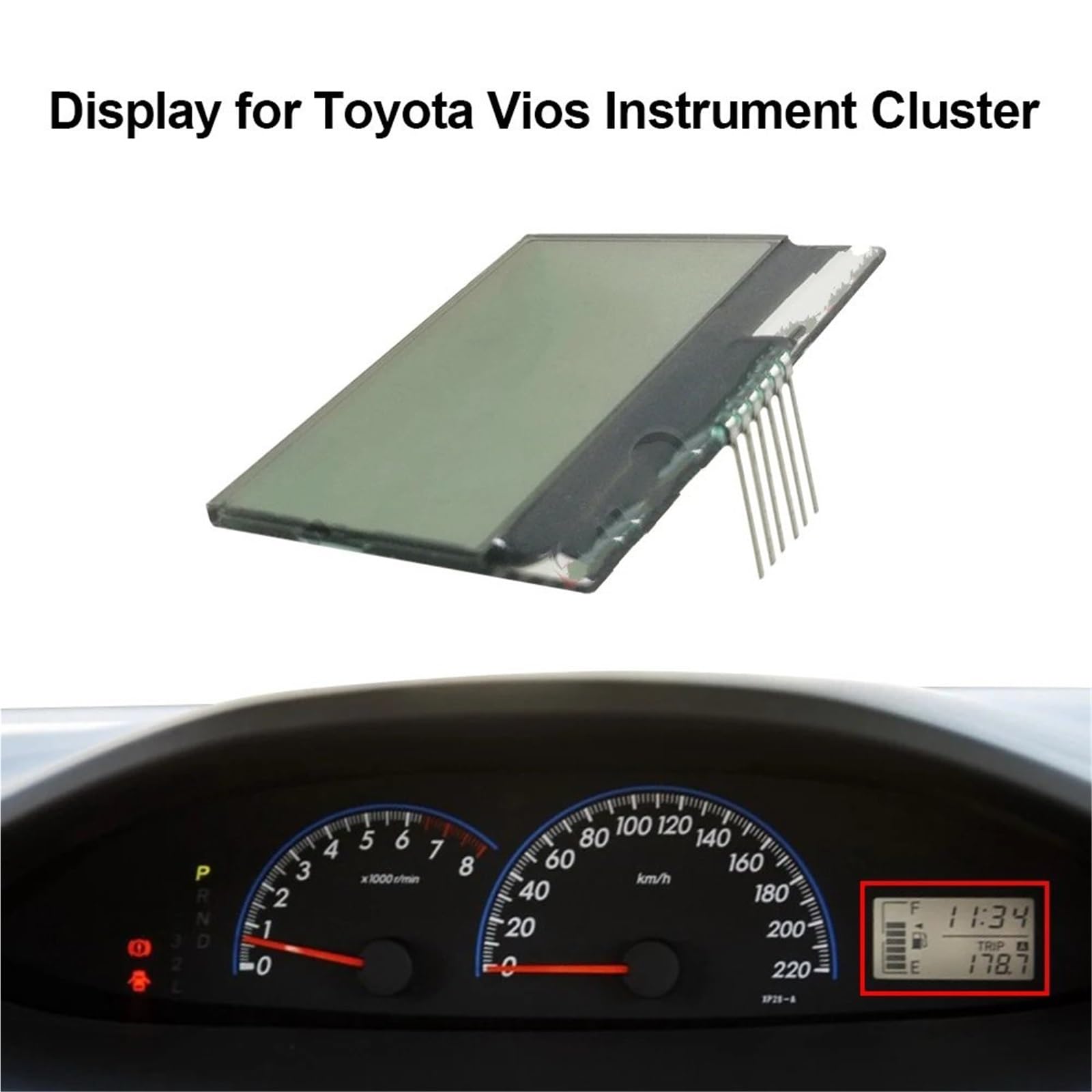 Contachilometri digitale Adatto per Toyota per Vios per Belta Quadro strumenti Display del cruscotto dell'auto