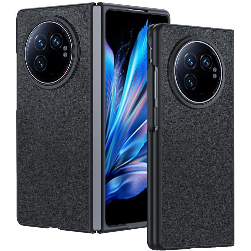 Image of Solid Hard PC Shock Proof Hybrid Edge to Edge Protective Back Cover for Vivo X Fold 3 Pro - Black Hard PC