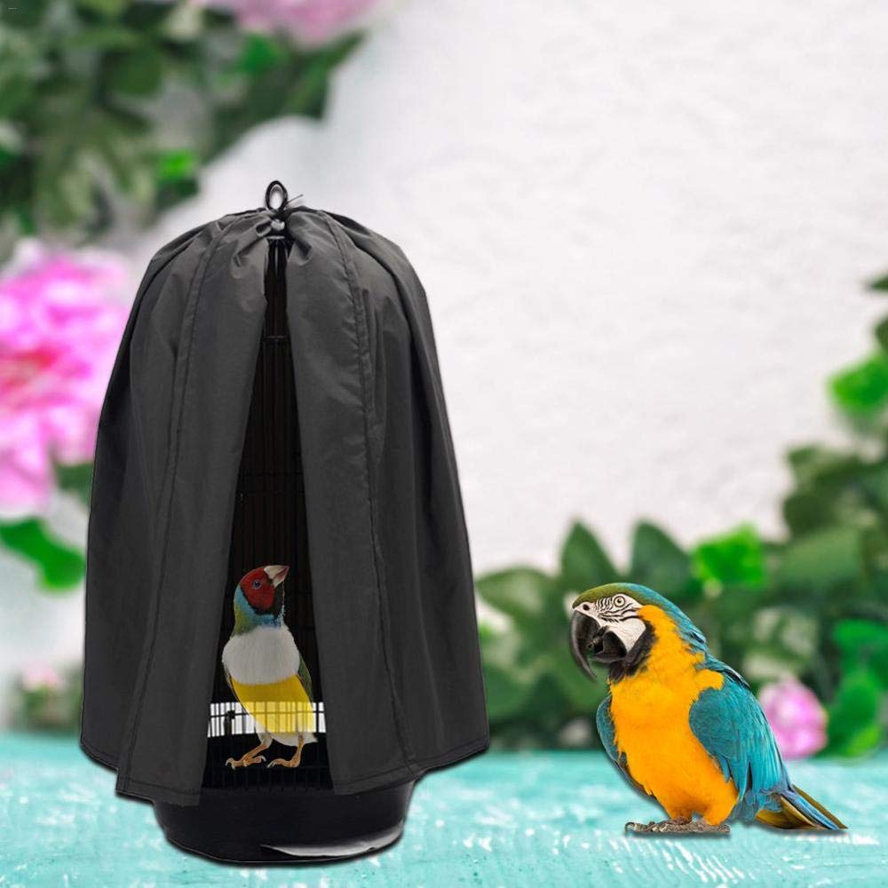 Vogelkäfig Abdeckung Neue Vogelkäfigabdeckung Atmungsaktive Winddichte Vogelnestabdeckung Runde Käfigschild Lichtfeste Käfigabdeckung Vogelbedarf 2St Grau