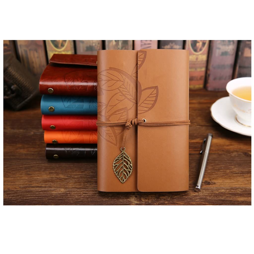 Cuaderno Vintage for viajeros, Diario, Bloc de Notas de Cuero PU, Libro de Notas de Literatura en Espiral, Diario de Papel, planificadores, papelería Escolar, Regalo