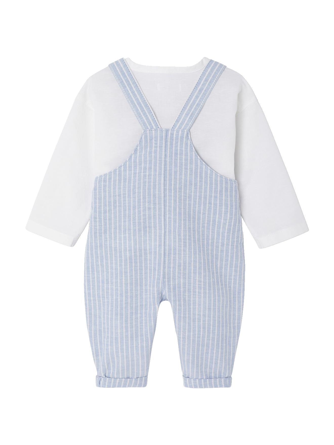 VERTBAUDET Ensemble bébé naissance cérémonie chemise salopette en lin et coton
