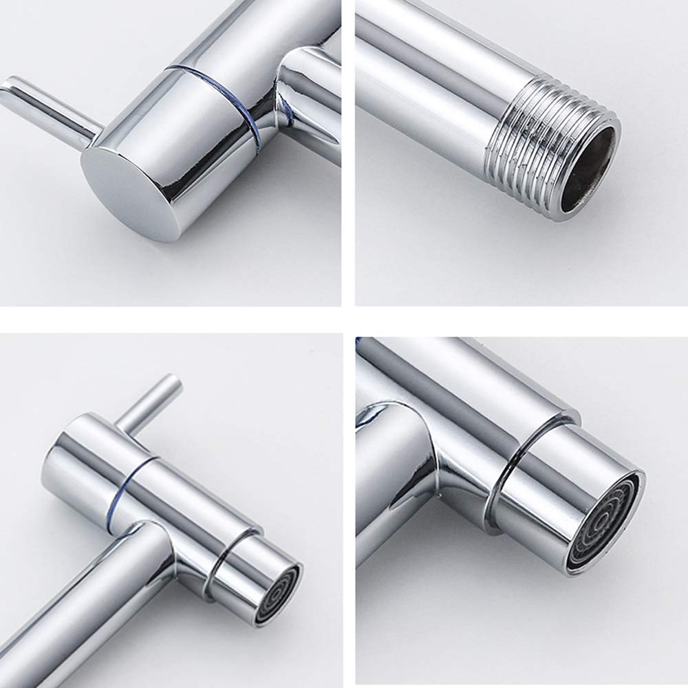Grifo de cocina, grifo de baño, mezclador de lavabo de cocina, grifo de baño, grifo de agua fría, grifo mezclador de latón, para bares, baños, lavanderías, jardín