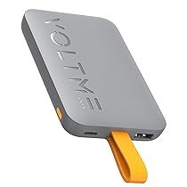 VOLTME Power Bank 10.000mAh 38.5Wh, Batteria Esterna HP10C PD 2*USB C & USB-A 22.5W Portatile Ricarica Rapida Hypercore 10K Sling Grigio, Caricatore Portatile Efficiente con Cavo per iphone
