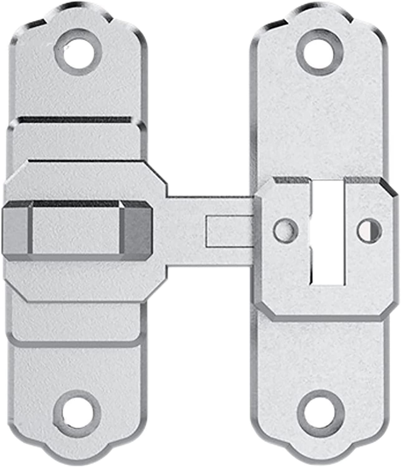 Sliding Lockfor Portable Door Lock, Door Latch, 180 Degree Stainless Steel Latch, Right Angle Curved Door, for Bedroom and Kitchen, Door Latch Lock(Size:59mm,Color:Silver)