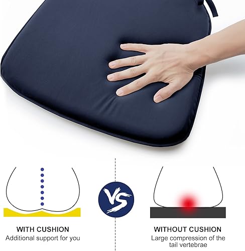 Miniatura 6 de LOVTEX Paquete de 4 cojines para sillas de comedor, cojines para sillas de cocina de 17 x 16 x 1.5 pulgadas, cojines para sillas de comedor con