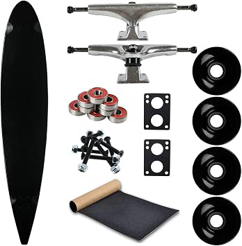 Moose Longboard Complete 9" x 47.75" Pintail Black