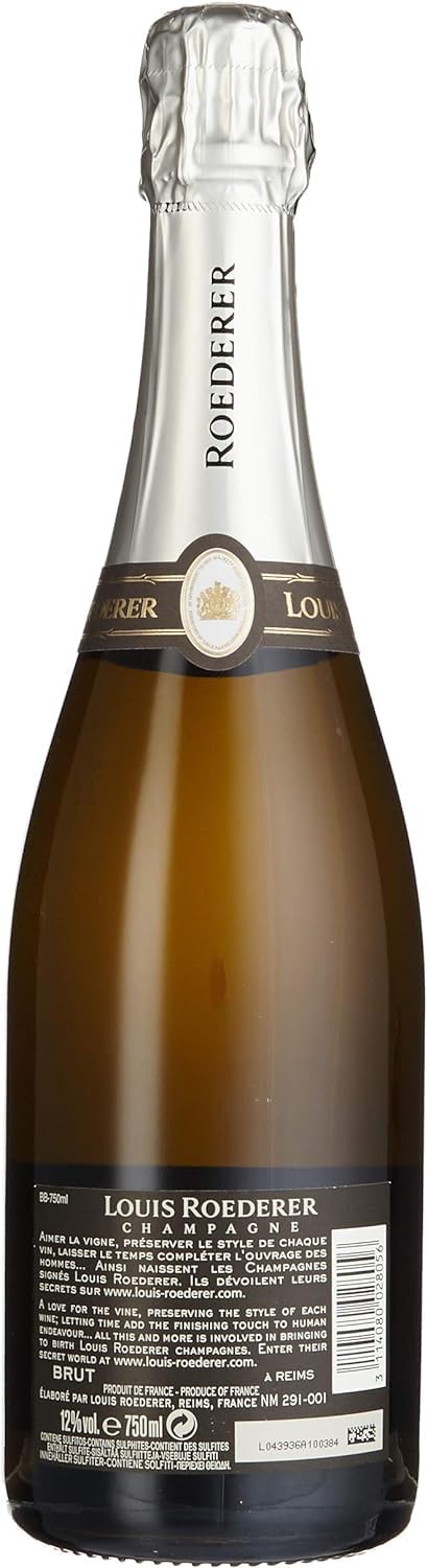 Louis Roederer Champagne Blanc de Blancs Brut Champagner in Deluxe-Geschenkpackung 1 x 0.75 L (Packung mit 6)