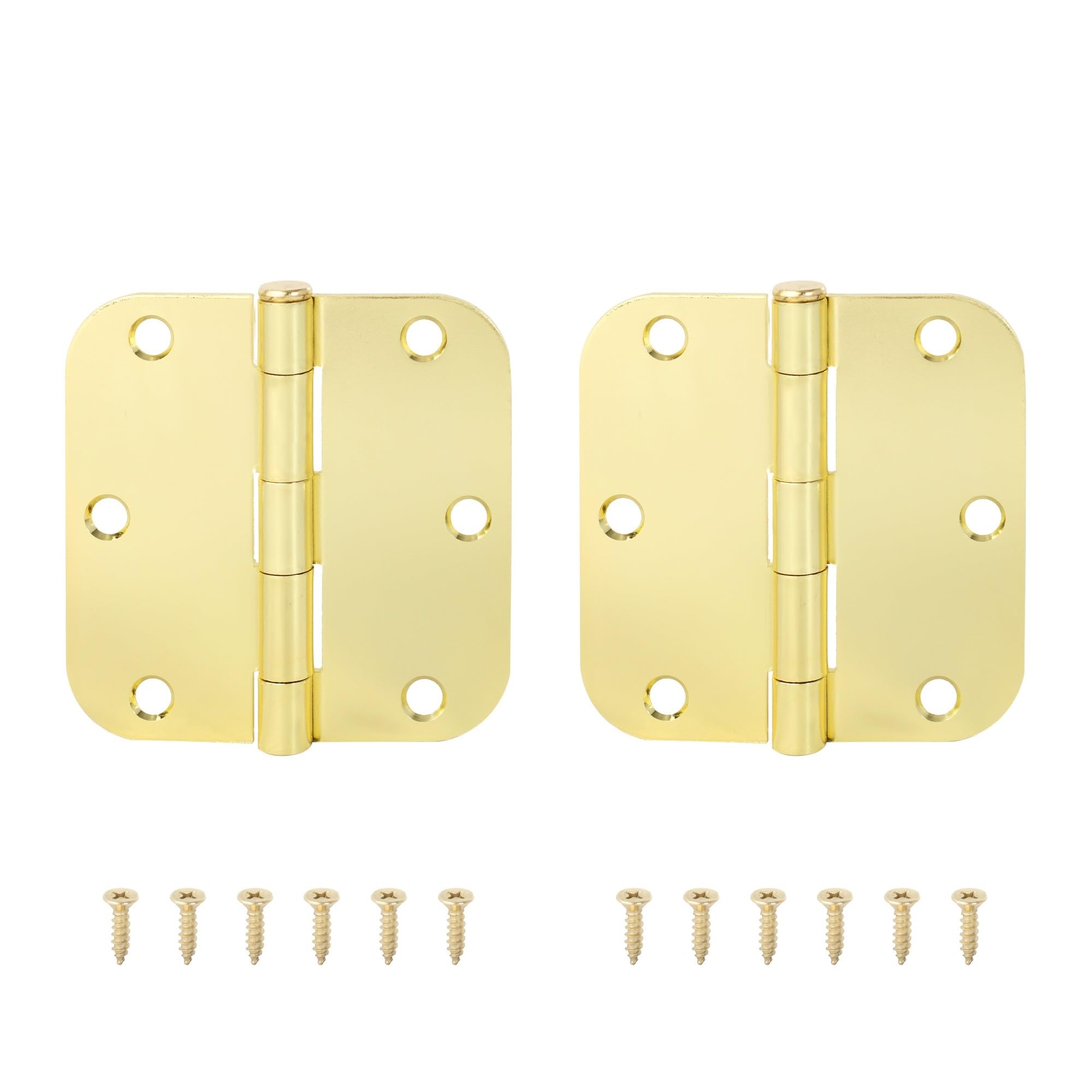 Folding Flap Hinges, 2pc 270 Degree Folding Flip Top Hinges Multicolor Iron Flat Cabinet Door Hardware(Golden)