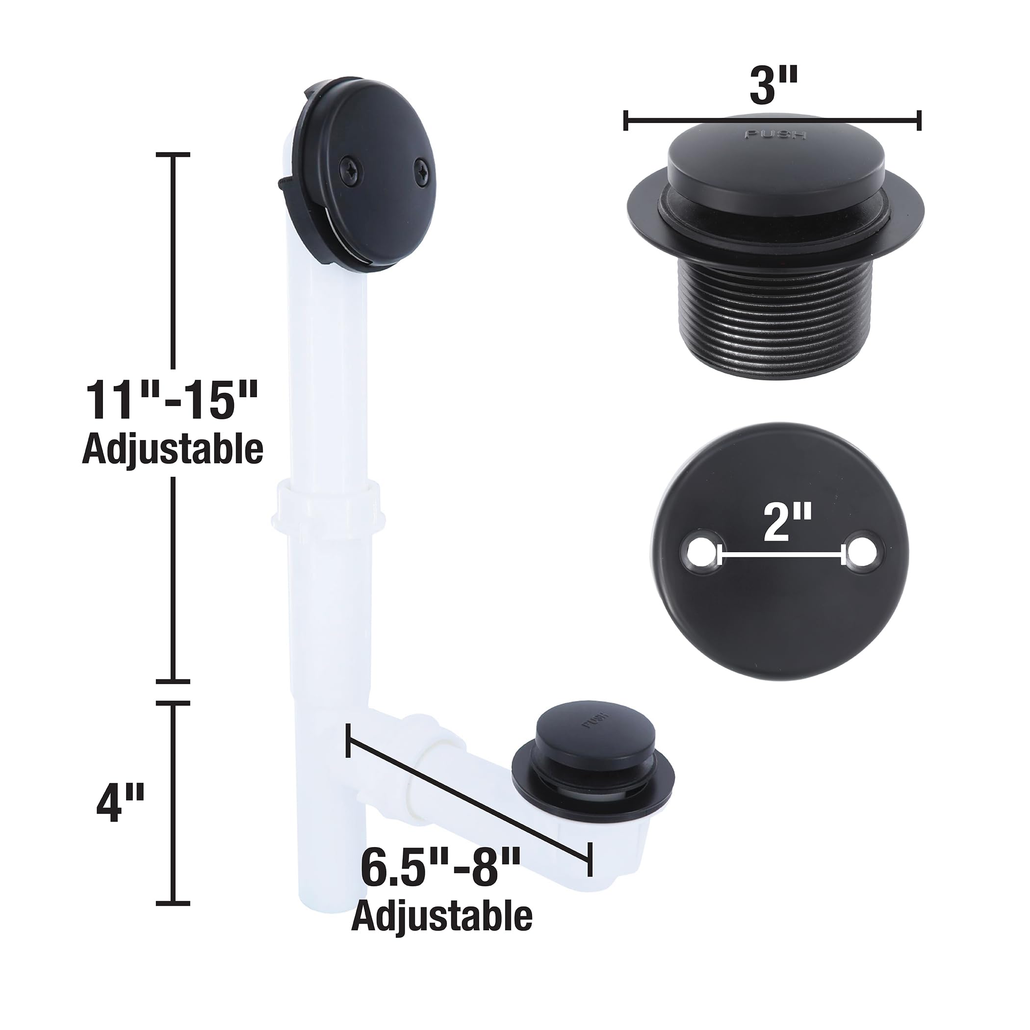 Danco Touch-Toe Drain Kit in Matte Black (12099) - Amazon.com