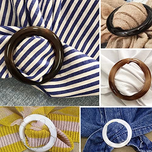 scarf ring clip shirt clip t-shirt tie ring clips for women and slide tshirt twist knot clip buckle circle clothing ring wrap holder