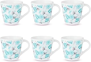 Larah by BOROSIL Novelty Series Stardust Opalware Mug | Set of 6 Tea/Coffee Mugs | 110 ml Each | Microwave & Dishwasher Sa Price In India
