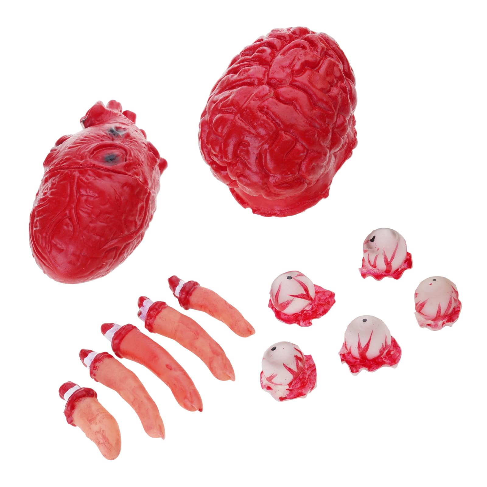 Jazuaiao Artificial Organ Models Fake Heart Eye Finger Halloween Scary Decor Props PVC Latex Halloween Props