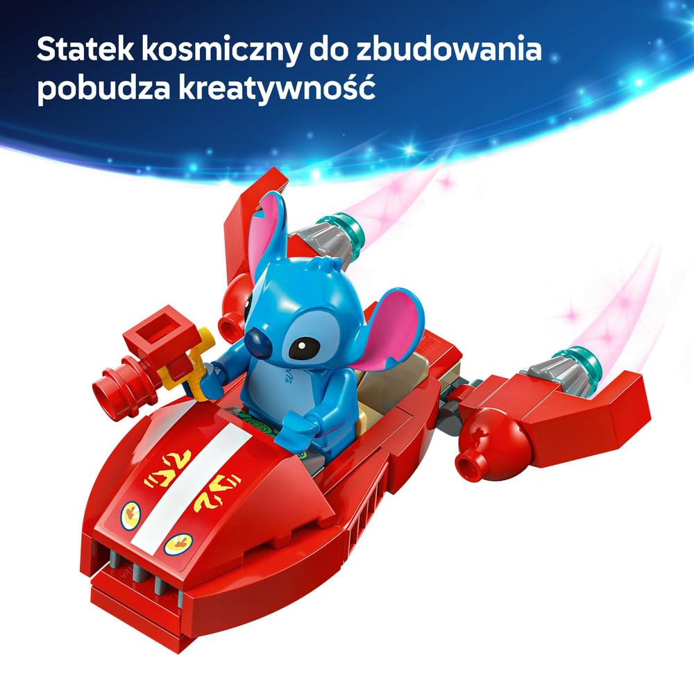 LEGO ǀ Disney Domek na plaży Lilo i Stitcha, Zabawka Konstrukcyjna dla Dziecka, dla 9-latka i Starszych Fanów Disneya, Prezent dla Dziewczynki i Chłopca, Zestaw z Filmu z 5 Minifigurkami 43268