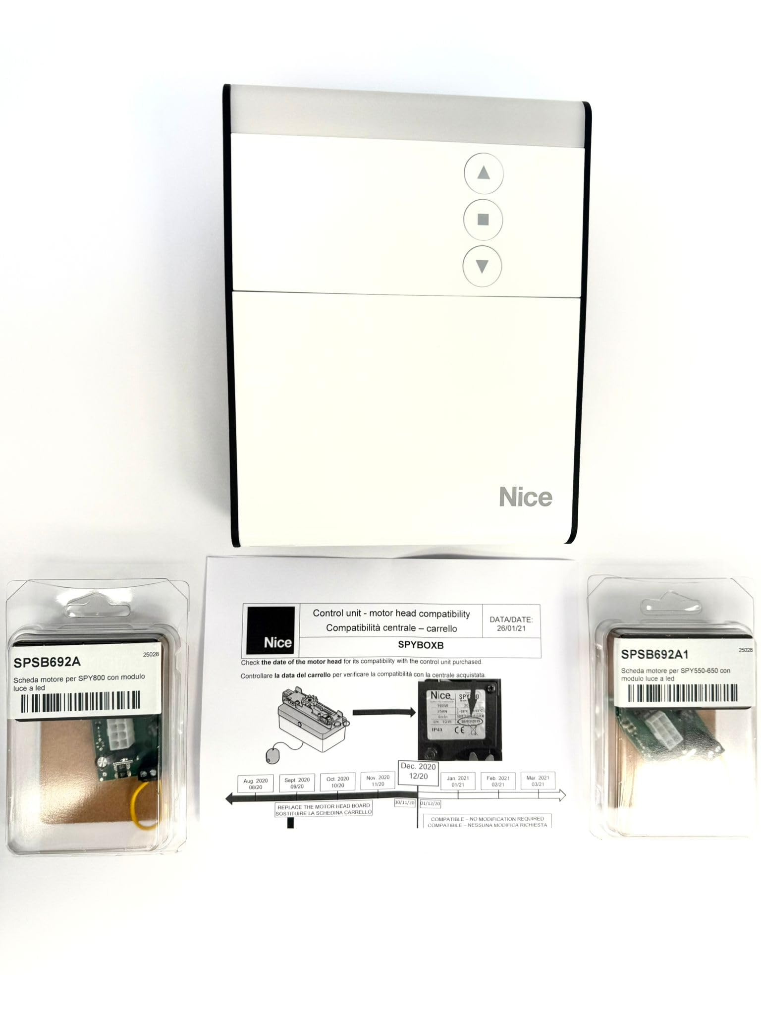 Nice SpyBox B Controllo Nice SPYBCKB Potenza 230VAC 200Watt
