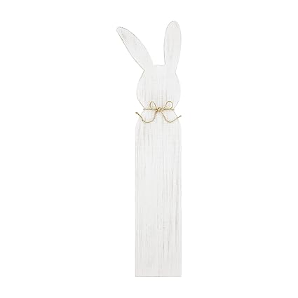 Mud Pie Easter Bunny Wood Plank D� cor, Large, 33