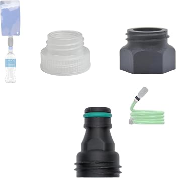 3-Piece Water Filter Adapter Bundle for SAWYER SP129/SP128/SP129, Bottle + Hose + 3/4" GHT Connectors with Seals, Camping RV Bucket Water Transfer Kit