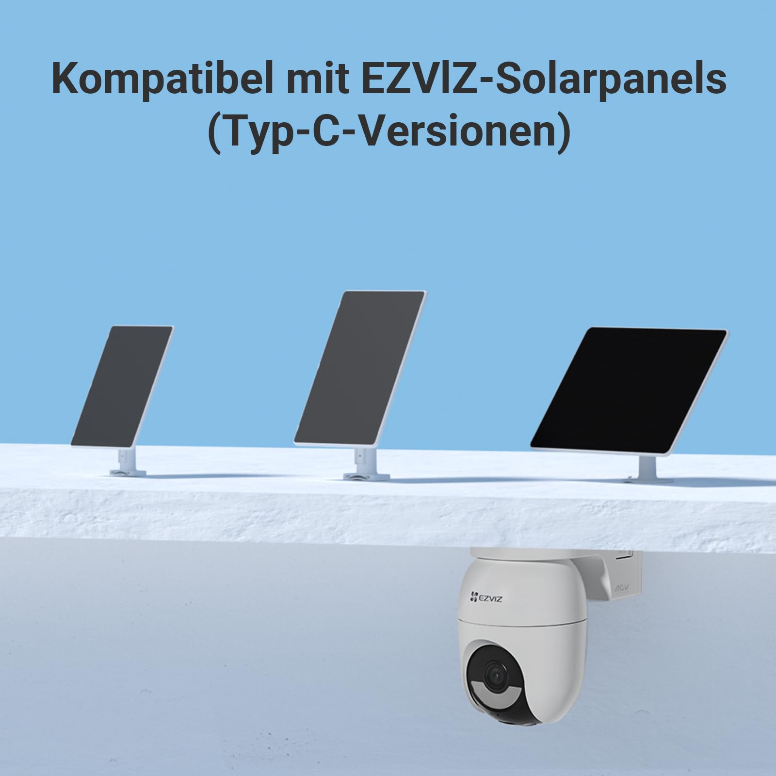 EZVIZ 4G LTE Überwachungskamera Aussen Solar, CB8 Lite 4G mit 5W Solarpanel
