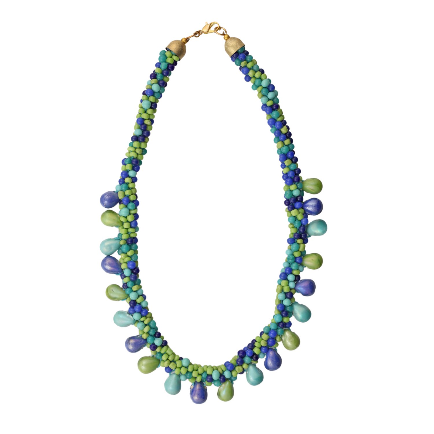 dca Multicolor Glass Women Necklace (Blue)-picture-21