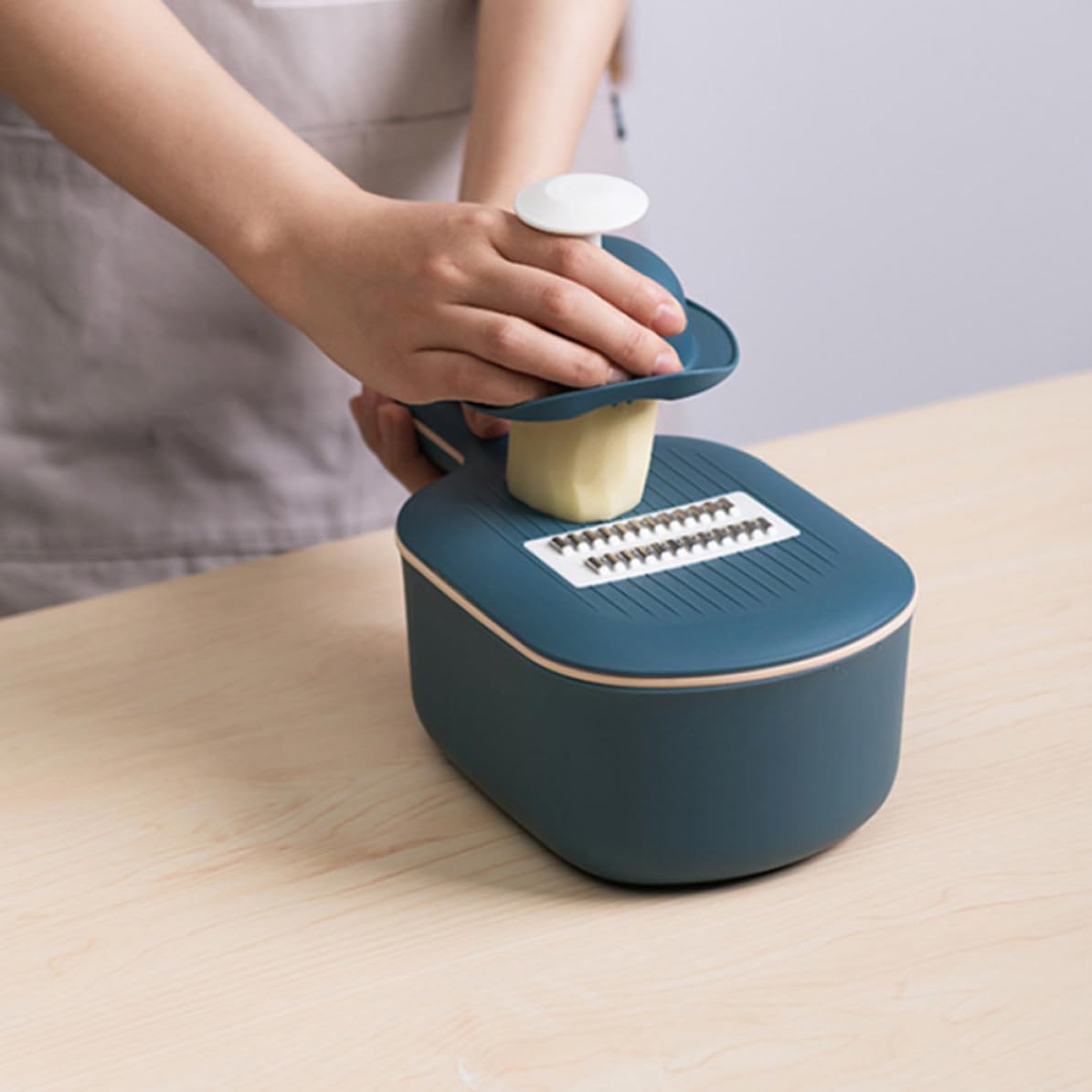 Kitchen Grater Slicer Container Multifunctional with Portable Handle image 3