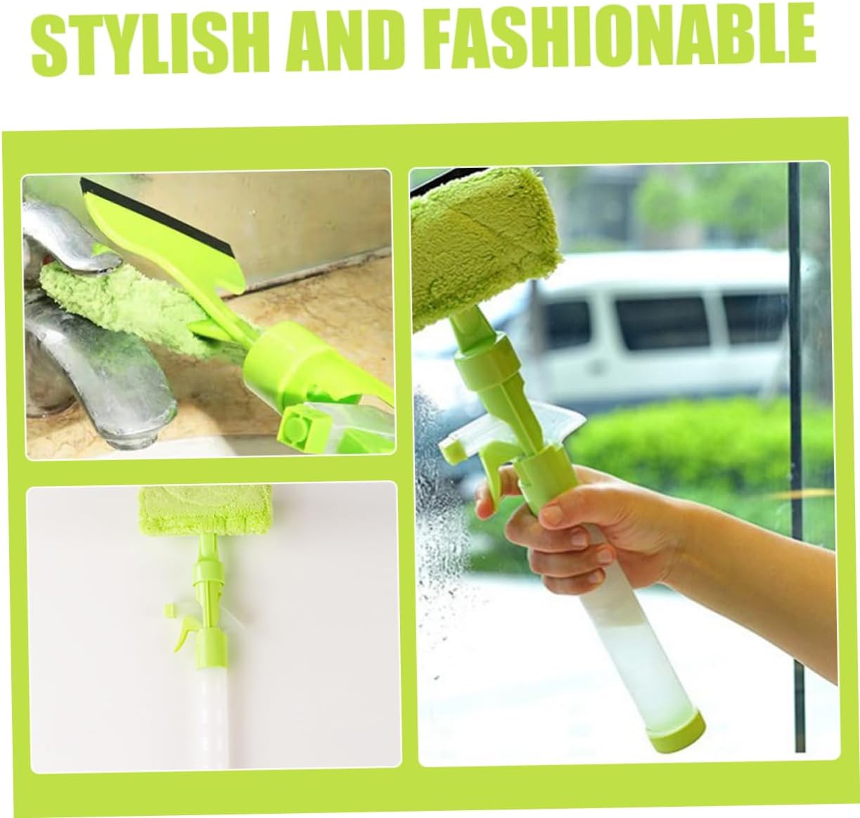 Window Washing Kit Portable Cleaning Tool for Home Automotive Use Versatile Squeegee with Water Sprayer Eye Catching Design for Efficient Cleaning