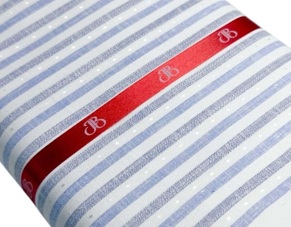 Image of JHABAK'S Unstitched Striped Shirt Fabric for Men - Cotton Linen Blend Lining Material - Shirt and Kurta Piece Cloth