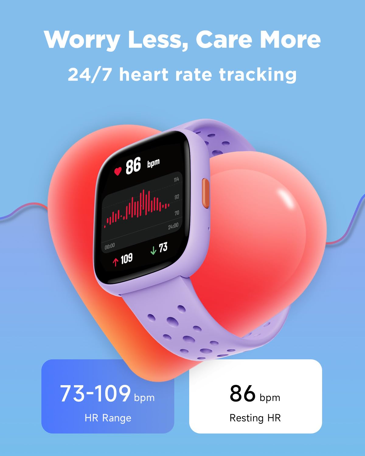 BIGGERFIVE Smartwatch dla dzieci, zegarek fitness 1,8 cala, krokomierz, puls 24/7, monitor snu, alarm wibracyjny, wodoodporność IP68, gry logiczne z/bez aplikacji, dla dziewcząt, nastolatków 5-16