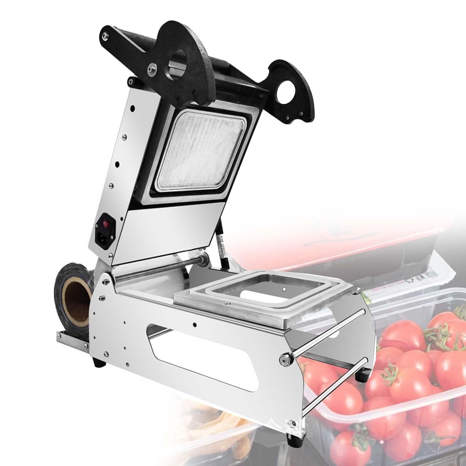 Máquina Selladora De Bandejas, Envasadora Alimentaria Comercial. Mantiene La Calidad Alimentaria Con Rendimiento De Sellado Confiable. Apropiada Para Servicios De Preparación De Comidas