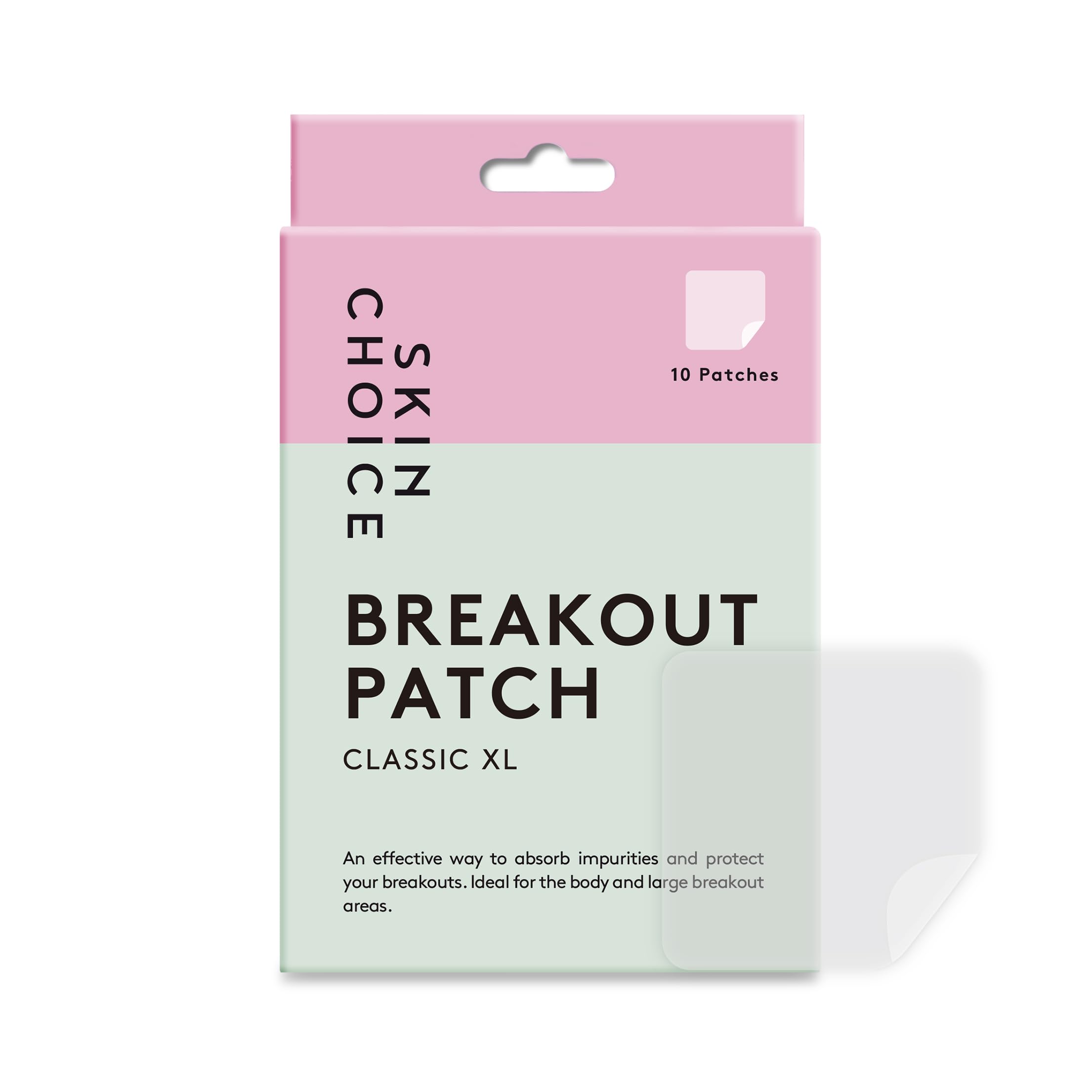 SKIN CHOICE XL Pimple Patches - Breakout Patch Classic XL - Mighty Large Spot Patch, Large Hydrocolloid Patches, Vegan, Cruelty-Free, Korean Skin Care (Pack of 10)