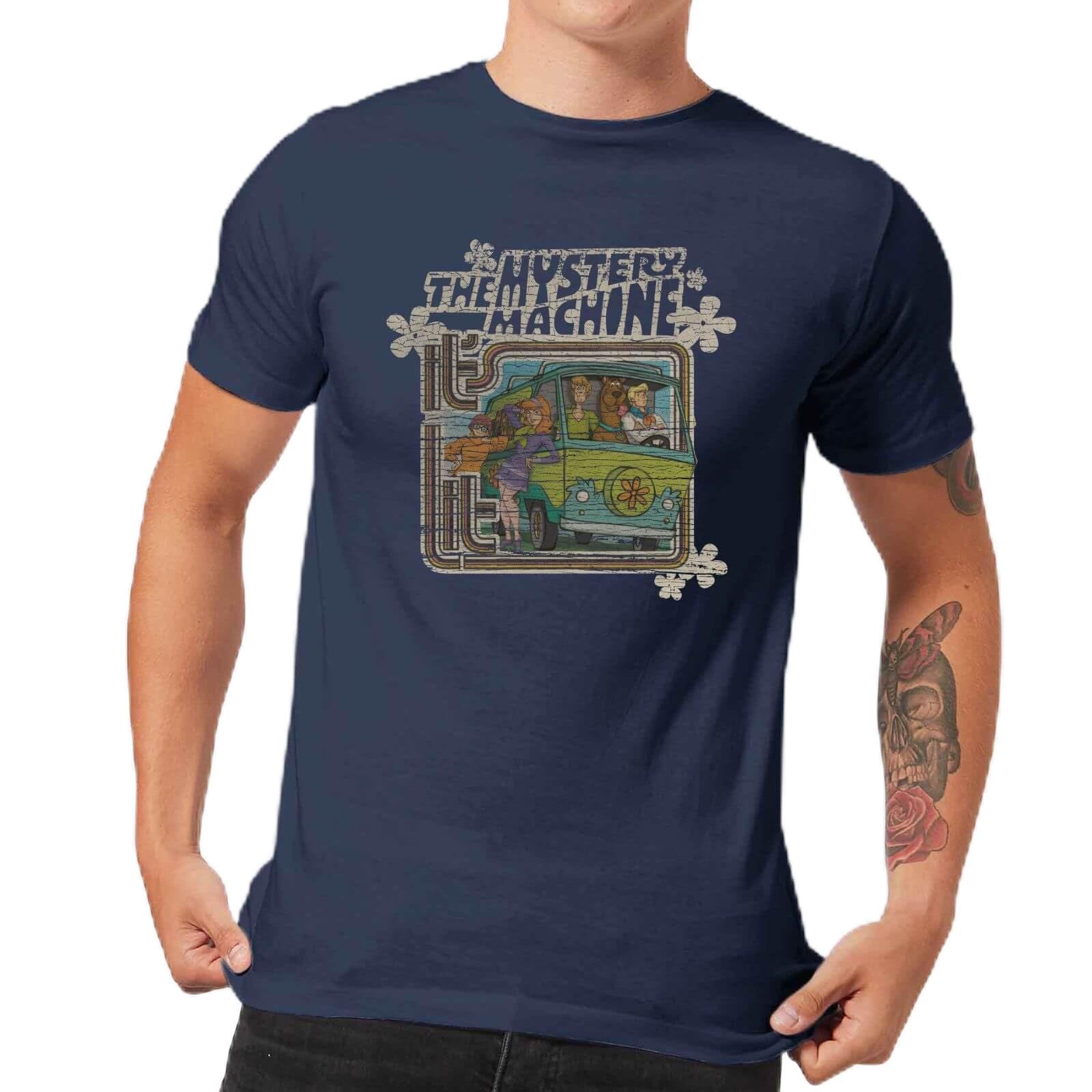 Scooby Doo Mystery Machine Psychedelic Men's T-Shirt - Navy XL