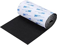 VOCOMO Heavy Duty Non-Slip Felt Furniture Pads - Self-Adhesive Cuttable Tape Roll Protects Hardwood Floors, Chairs & Walls (40x5x0.12 Inch, Black)