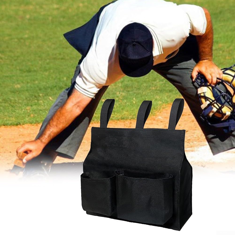 Yhenlovtt Avec une grande balle molle et 3 sangles légères de baseball de capacité, sac d'équipement d'arbitre, sac d'équipement d'arbitre sécurisé en polyester, sac de balle d'arbitre pour sports de