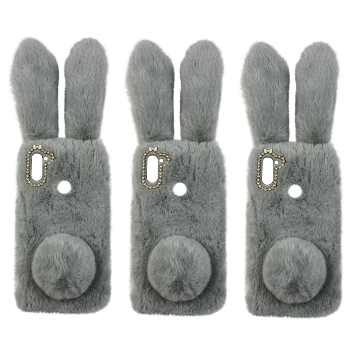 Angoily 3piezas Funda De Teléfono De Diseño De Conejo De Felpa Protector Adorable Compatible y